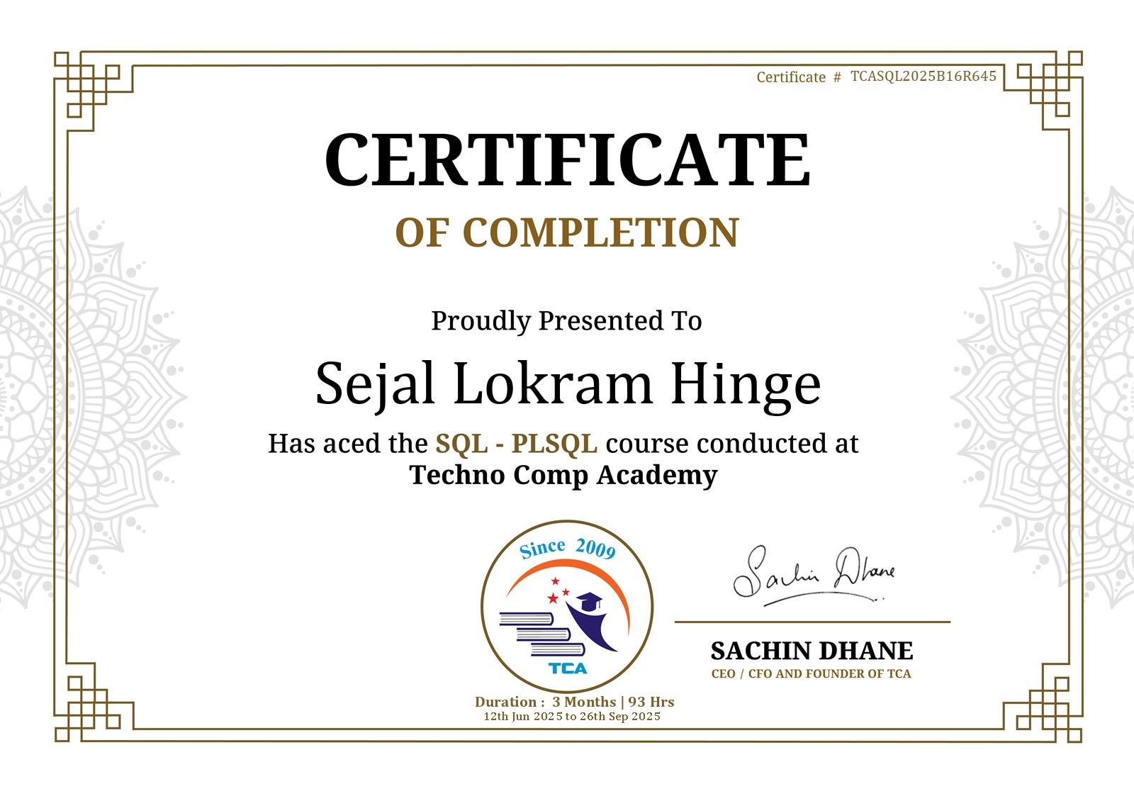 Certificate Image
