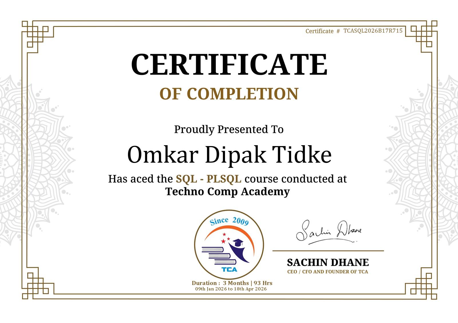 Certificate Image